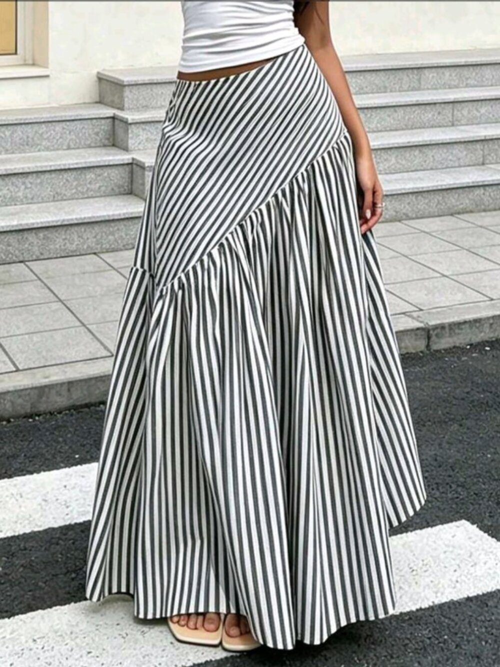 Elegant All-Season Versatile French Casual Bohemian Style Woven Fabric Flared - Picture 2 of 8